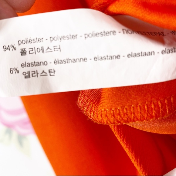 ZARA Orange Flutter Sleeves Shift Mini Dress S - Picture 9 of 9
